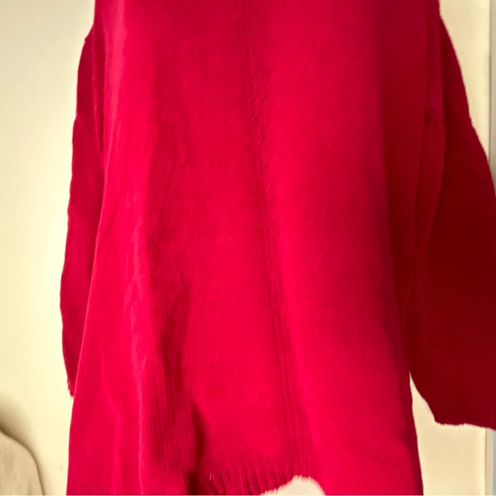 Philosophy Red Raspberry Knit V-Neck Sweater Large - Picture 5 of 14